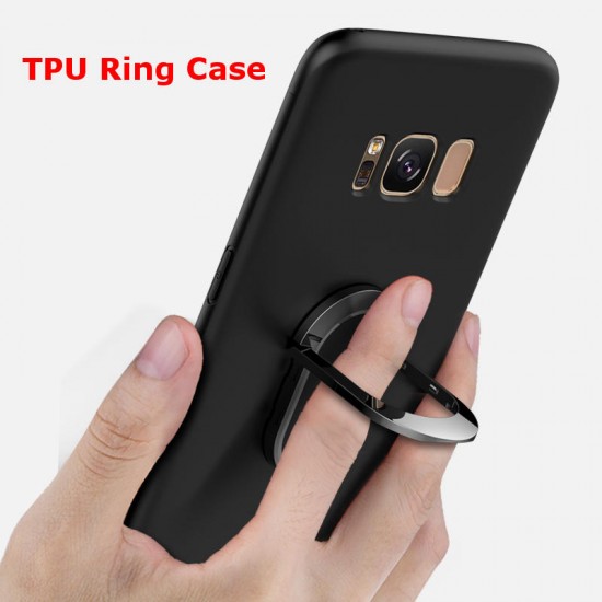 360° Adjustable Metal Ring Kickstand Magnetic Soft TPU Case for Samsung Galaxy S8
