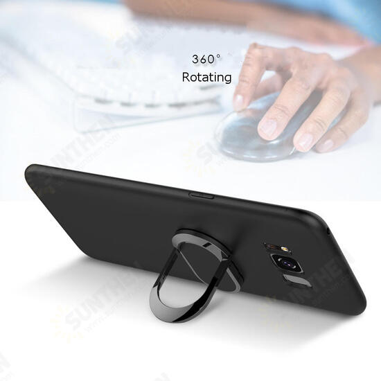 360° Adjustable Metal Ring Kickstand Magnetic Soft TPU Case for Samsung Galaxy S8