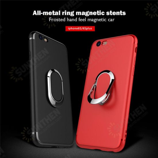 360° Adjustable Metal Ring Kickstand Magnetic Soft TPU Case for iPhone 6Plus 6sPlus