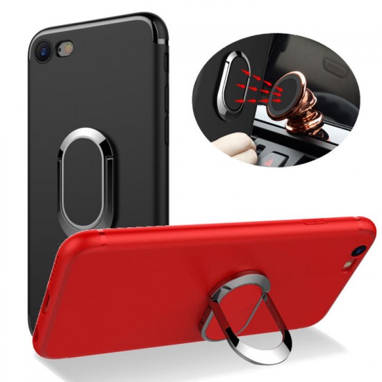 360° Adjustable Metal Ring Kickstand Magnetic Soft TPU Case for iPhone 6Plus 6sPlus