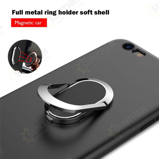 360° Adjustable Metal Ring Kickstand Magnetic Soft TPU Case for iPhone 6Plus 6sPlus