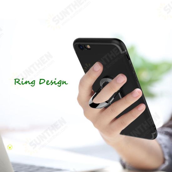 360° Adjustable Metal Ring Kickstand Magnetic Soft TPU Case for iPhone 6Plus 6sPlus