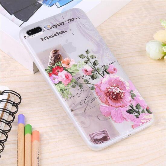 3D Relief Printing Fresh Flower Silicone Soft TPU Case for iPhone 7Plus 5.5 Inch