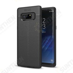 Anti Fingerprint Soft TPU Litchi Leather Case Cover for Samsung Galaxy Note 8/S8/S8 Plus