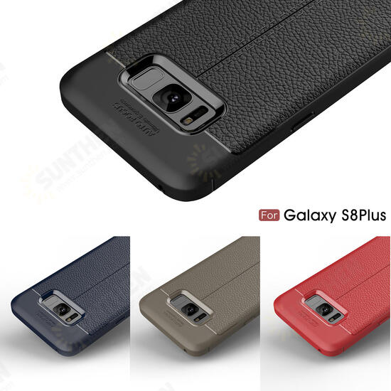 Anti Fingerprint Soft TPU Litchi Leather Case Cover for Samsung Galaxy Note 8/S8/S8 Plus