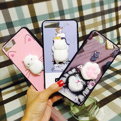 Cartoon 3D Squishy Squeeze Slow Rising Soft Lazy Cat Claws PC Case for iPhone 6 6s&6 6sPlus Cartoon 3D Squishy Squeeze Slow Rising Soft Lazy Cat Claws PC Case for iPhone 6 6s&6 6sPlus