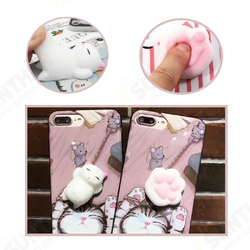 Cartoon 3D Squishy Squeeze Slow Rising Soft Lazy Cat Claws PC Case for iPhone 6 6s&6 6sPlus Cartoon 3D Squishy Squeeze Slow Rising Soft Lazy Cat Claws PC Case for iPhone 6 6s&6 6sPlus