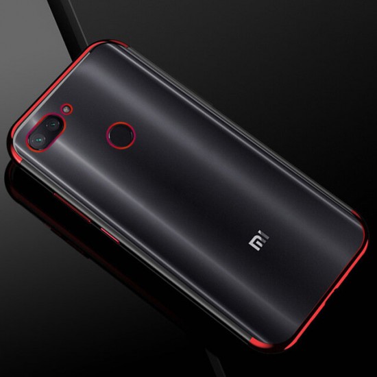 Color Plating Transparent Soft TPU Back Cover Protective Case for Xiaomi Mi 8 Lite 6.26 inch Non-original