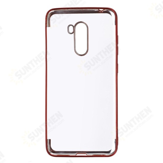 Color Plating Transparent Soft TPU Back Cover Protective Case for Xiaomi Pocophone F1 Non-original