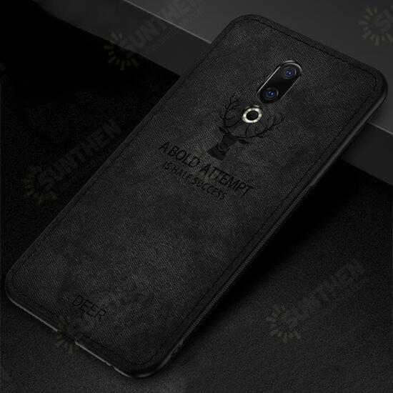 Deer Pattern Shockproof Cloth Soft TPU Back Cover Protective Case for Meizu 16 / Meizu 16th