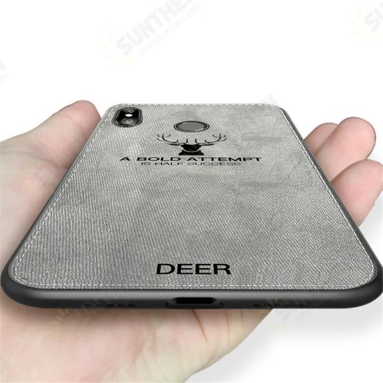 Deer Shockproof Cloth + Soft TPU Back Cover Protective Case for Xiaomi Mi A2 Mi 6X Mi6X