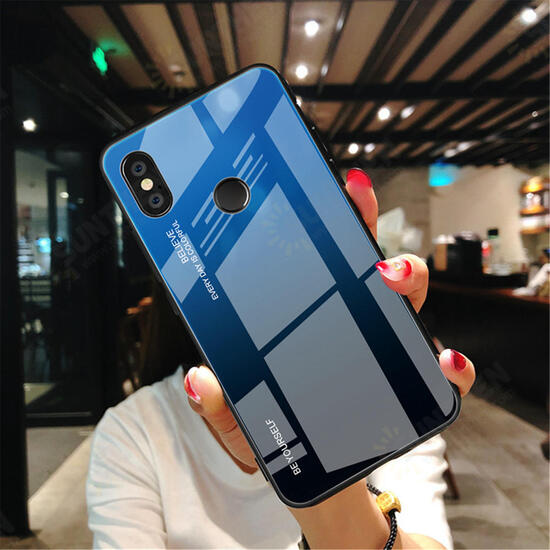 Gradient Color Tempered Glass + Soft TPU Back Cover Protective Case for Xiaomi Redmi Note 7 / Note 7 Pro Non-original Gradient Color Tempered Glass + Soft TPU Back Cover Protective Case for Xiaomi Redmi Note 7 / Note 7 Pro Non-original