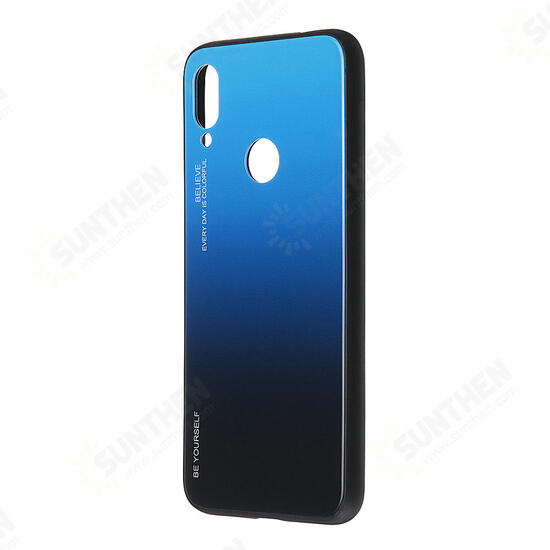 Gradient Color Tempered Glass + Soft TPU Back Cover Protective Case for Xiaomi Redmi Note 7 / Note 7 Pro Non-original Gradient Color Tempered Glass + Soft TPU Back Cover Protective Case for Xiaomi Redmi Note 7 / Note 7 Pro Non-original