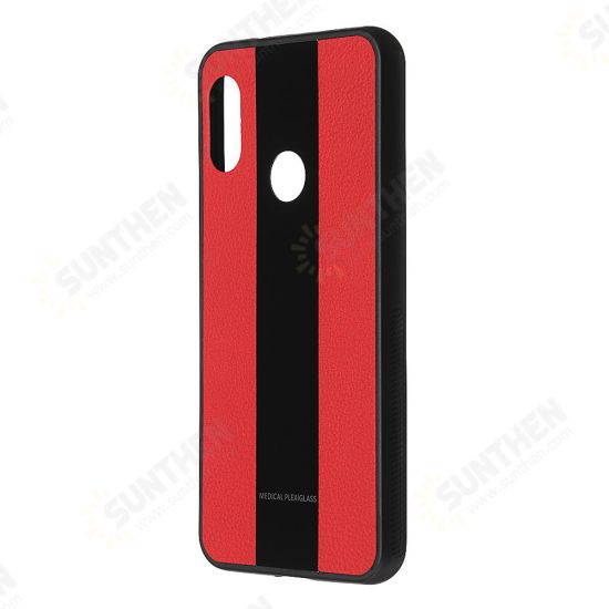 Luxury Shockproof PU Leather + Soft TPU Back Cover Protective Case for Xiaomi Redmi Note 6 Pro