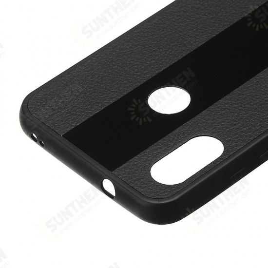 Luxury Shockproof PU Leather + Soft TPU Back Cover Protective Case for Xiaomi Redmi Note 6 Pro