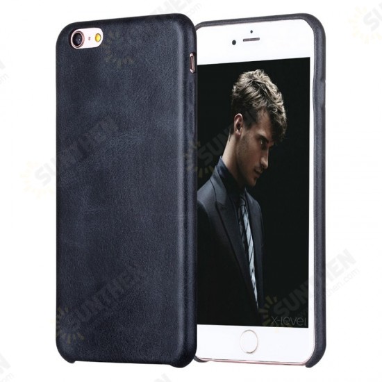 Retro Soft PU Leather Ultra Thin Shockproof Case Back Cover For iPhone 6Plus 6sPlus 5.5 Inch