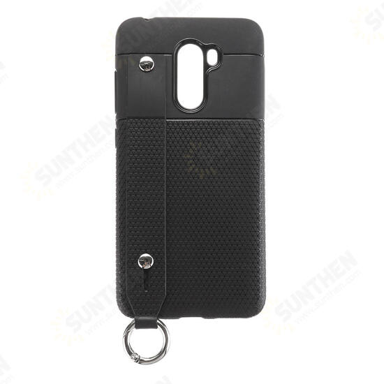 Shockproof Soft TPU Back Cover Protective Case with Desktop Holder for Xiaomi Pocophone F1 Non-original