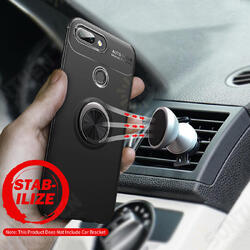 Shockproof Thin Back Cover Protective Case with Finger Ring Holder for Xiaomi Mi8 Lite Non-original Shockproof Thin Back Cover Protective Case with Finger Ring Holder for Xiaomi Mi8 Lite Non-original