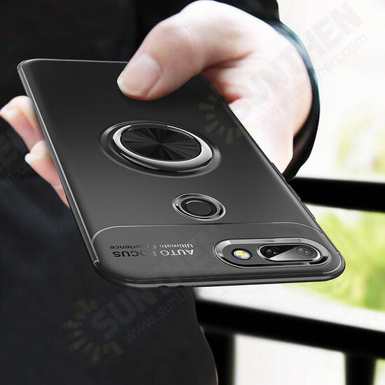 Shockproof Thin Back Cover Protective Case with Finger Ring Holder for Xiaomi Mi8 Lite Non-original