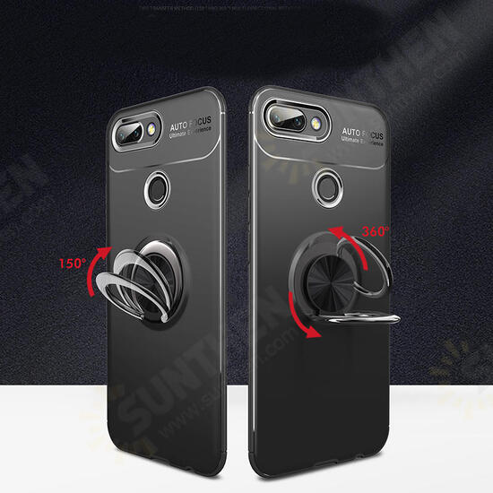 Shockproof Thin Back Cover Protective Case with Finger Ring Holder for Xiaomi Mi8 Lite Non-original