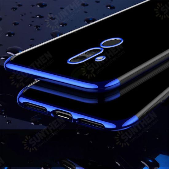 Transparent Plating Shockproof Back Cover Protective Case for Huawei Mate 20 Lite