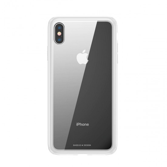 Protective Case For iPhone XS Clear Scratch Resistant Tempered Glass Back Cover+Soft TPU Frame