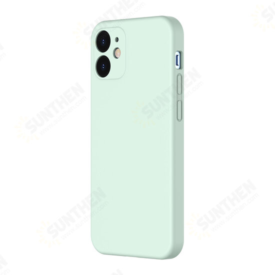 For iPhone 12 Case Dirtproof Anti-Fingerprint Shockproof with Lens Protector Liquid Silicone Protective Case