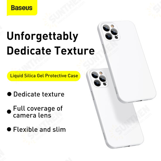 For iPhone 12 Pro Case Dirtproof Anti-Fingerprint Shockproof with Lens Protector Liquid Silicone Protective Case