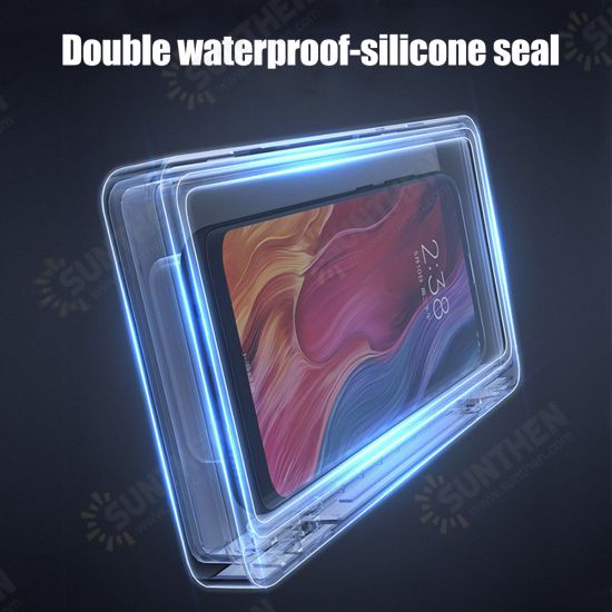 Bathroom Waterproof Touch Screen Mobile Cell Phone Holder Case Wall Mount Storage Box Under 6.8 inches