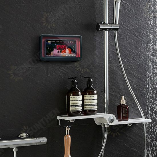 Bathroom Waterproof Touch Screen Mobile Cell Phone Holder Case Wall Mount Storage Box Under 6.8 inches Bathroom Waterproof Touch Screen Mobile Cell Phone Holder Case Wall Mount Storage Box Under 6.8 inches