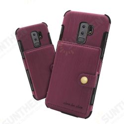 Brushed Finish Vintage Wallet Card Slots Protective Case For Samsung Galaxy S9/S9 Plus Brushed Finish Vintage Wallet Card Slots Protective Case For Samsung Galaxy S9/S9 Plus