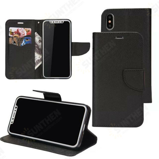 Bussiness Foldable Flip with Card Slot Stand PU Leather Protective Case