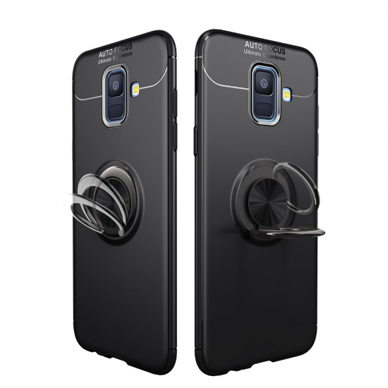 360° Rotating Ring Grip Kicktand Protective Case For Samsung Galaxy A6 2018