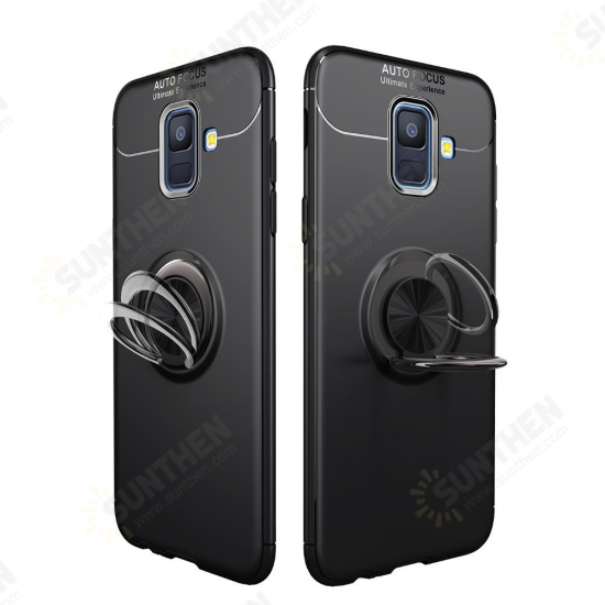 360° Rotating Ring Grip Kicktand Protective Case For Samsung Galaxy A6 2018