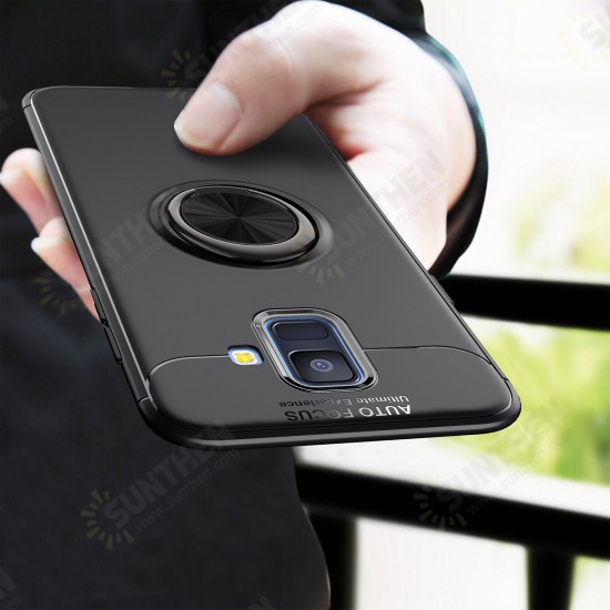 360° Rotating Ring Grip Kicktand Protective Case For Samsung Galaxy A6 2018