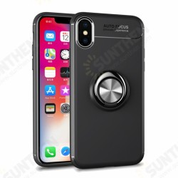 Protective Case For iPhone XS 360° Rotating Ring Grip Kicktand Back Cover