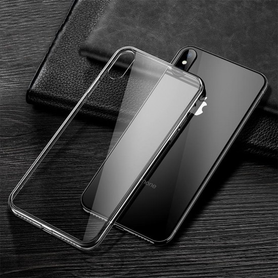 Protective Case for iPhone XS Max 6D Clear Tempered Glass Soft TPU Edge Back Cover