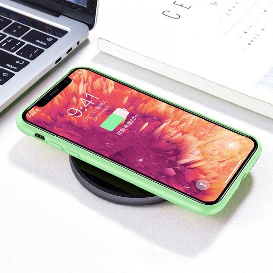 Smooth Shockproof Soft Liquid Silicone Rubber Back Cover Protective Case for iPhone 11 6.1 inch