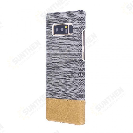 Canvas PU Leather Protective Case For Samsung Galaxy Note 8