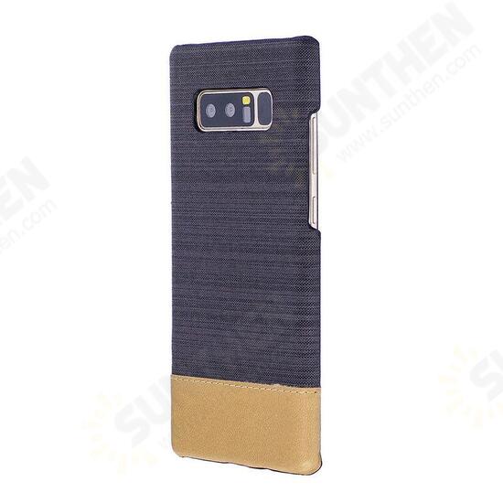 Canvas PU Leather Protective Case For Samsung Galaxy Note 8