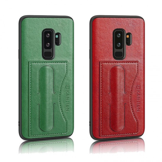 Card Slot PU Leather Kickstand Magnetic Case for Samsung Galaxy S9 Plus
