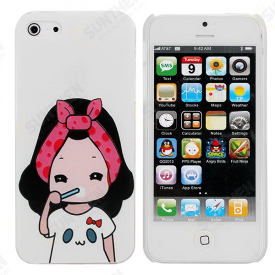 Cartoon Lovers Brush Teeth Pattern Relief Protective Case For iPhone 5 Cartoon Lovers Brush Teeth Pattern Relief Protective Case For iPhone 5