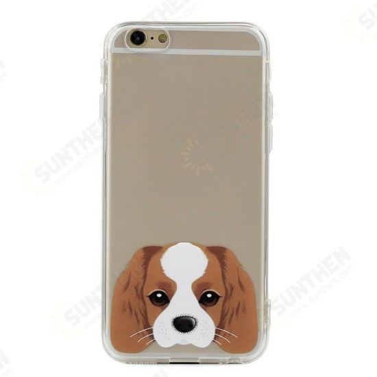 Cartoon Pet Pattern Transparent Soft TPU Protective Case for iPhone X / XS / XR / XS Max / 7 / 8 / 7 Plus / 8 Plus / 6 / 6S / 6S Plus / 6 Plus