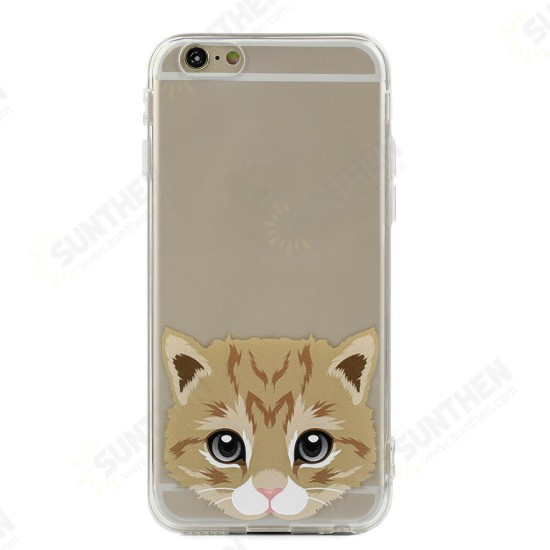 Cartoon Pet Pattern Transparent Soft TPU Protective Case for iPhone X / XS / XR / XS Max / 7 / 8 / 7 Plus / 8 Plus / 6 / 6S / 6S Plus / 6 Plus