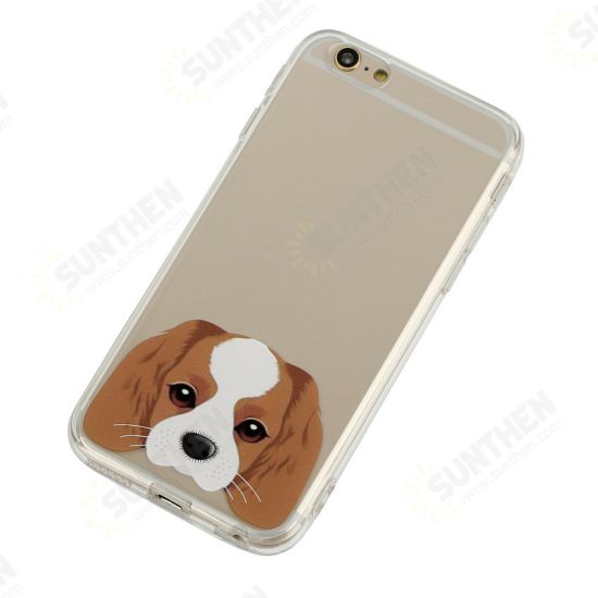 Cartoon Pet Pattern Transparent Soft TPU Protective Case for iPhone X / XS / XR / XS Max / 7 / 8 / 7 Plus / 8 Plus / 6 / 6S / 6S Plus / 6 Plus