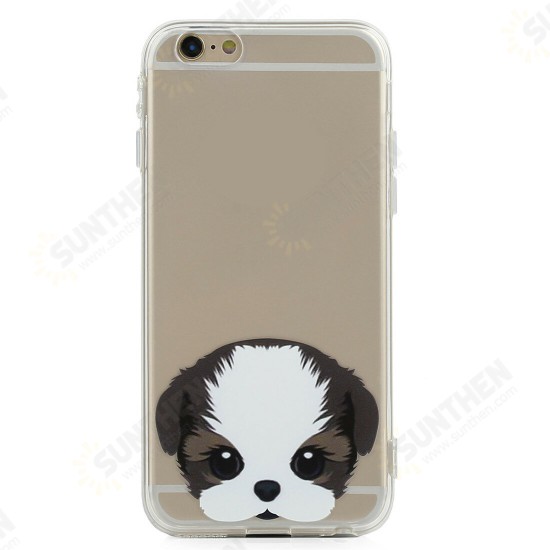 Cartoon Pet Pattern Transparent Soft TPU Protective Case for iPhone X / XS / XR / XS Max / 7 / 8 / 7 Plus / 8 Plus / 6 / 6S / 6S Plus / 6 Plus