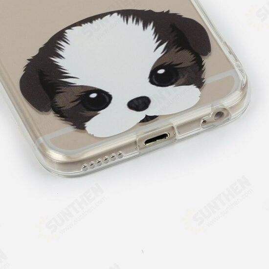 Cartoon Pet Pattern Transparent Soft TPU Protective Case for iPhone X / XS / XR / XS Max / 7 / 8 / 7 Plus / 8 Plus / 6 / 6S / 6S Plus / 6 Plus