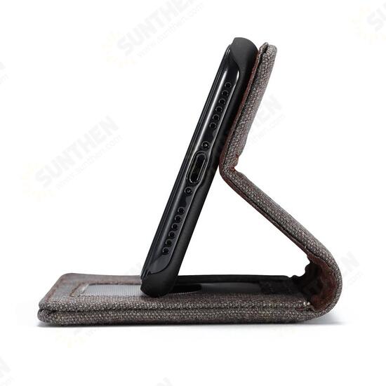 Magnetic Flip Kickstand Wallet Card Slot Protective Case For iPhone XS/X