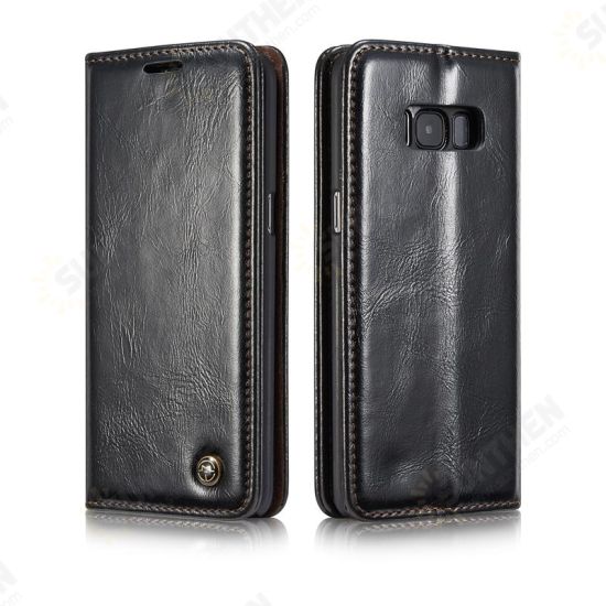 Magnetic Flip Wallet Kickstand Case For Samsung Galaxy S8/S8 Plus