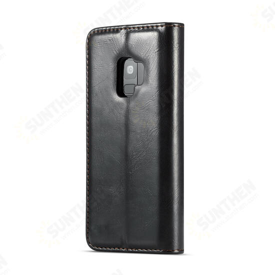 Wallet Kickstand Protective Case For Samsung Galaxy S9 Magnetic Flip Card Slots